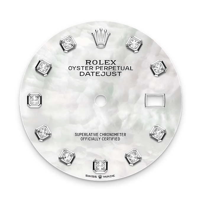 rolex Datejust em Rolesor branco – combinação de aço Oystersteel e ouro branco, m126284rbr-0011 - Danglar