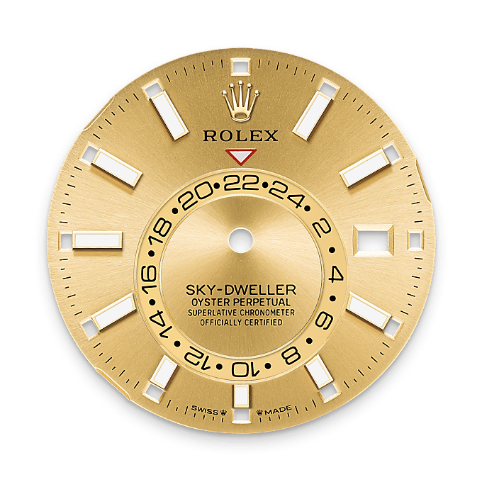 rolex Sky-Dweller em Rolesor amarelo – combinação de aço Oystersteel e ouro amarelo, m336933-0001 - Danglar