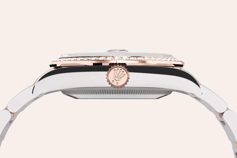 rolex Datejust em Rolesor Everose – combinação de aço Oystersteel e ouro Everose, m126281rbr-0016 - Danglar