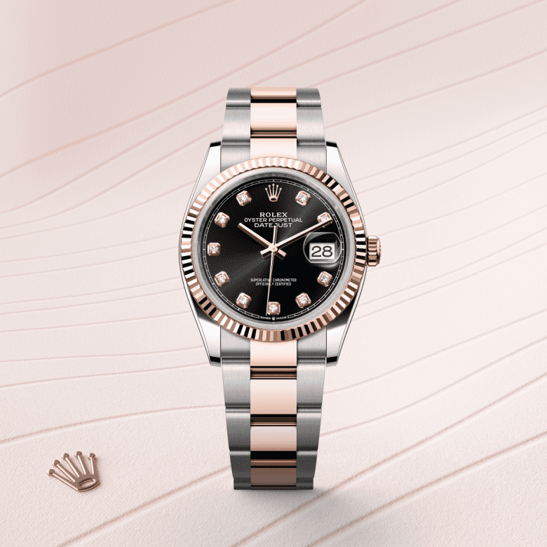 rolex Datejust em Rolesor Everose – combinação de aço Oystersteel e ouro Everose, m126231-0020 - Danglar