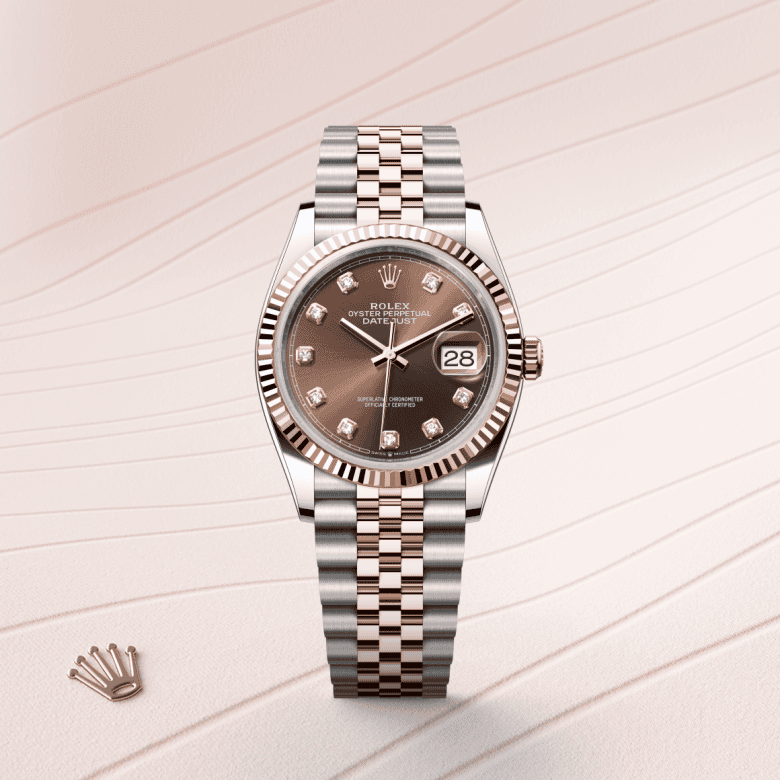 rolex Datejust em Rolesor Everose – combinação de aço Oystersteel e ouro Everose, m126231-0053 - Danglar