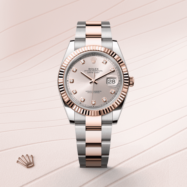 rolex Datejust em Rolesor Everose – combinação de aço Oystersteel e ouro Everose, m126331-0007 - Danglar
