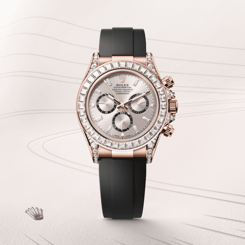 rolex Cosmograph Daytona em Ouro Everose 18 quilates com asas cravejadas de diamantes, m126535tbr-0002 - Danglar