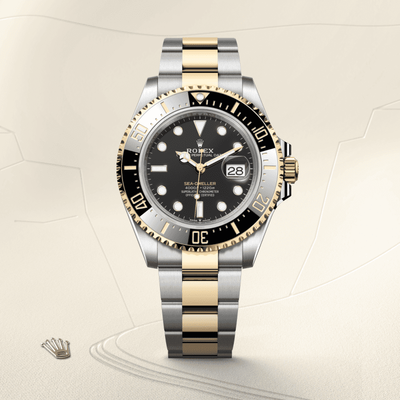 rolex Sea-Dweller em Rolesor amarelo – combinação de aço Oystersteel e ouro amarelo, m126603-0001 - Danglar