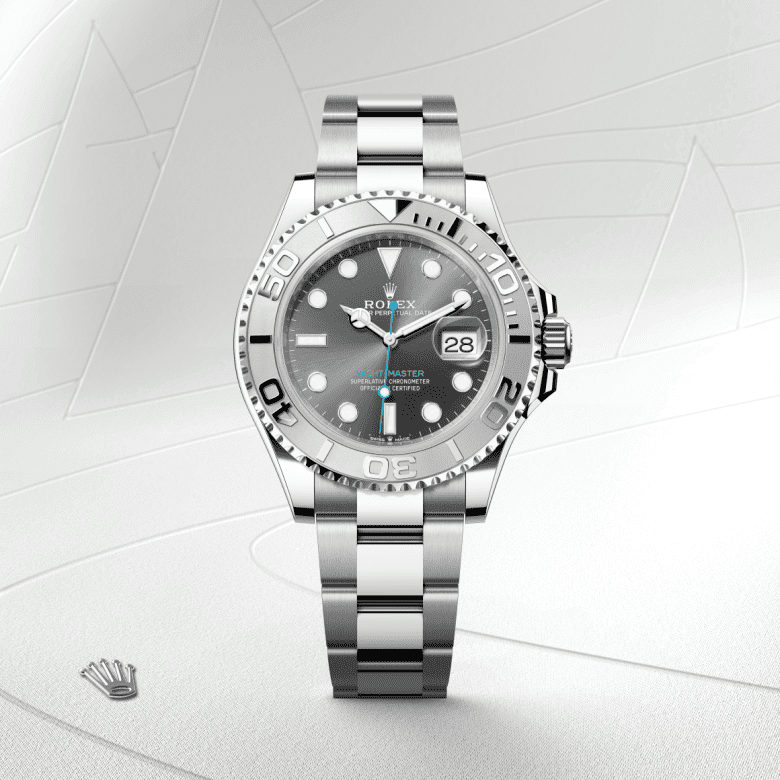rolex Yacht-Master em Rolesium – combinação de aço Oystersteel e platina, m126622-0001 - Danglar