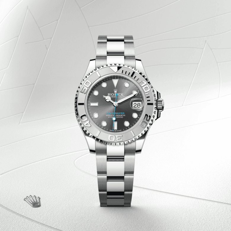 rolex Yacht-Master em Rolesium – combinação de aço Oystersteel e platina, m268622-0002 - Danglar