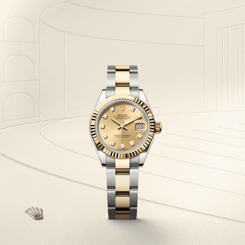rolex Lady-Datejust em Rolesor amarelo – combinação de aço Oystersteel e ouro amarelo, m279173-0012 - Danglar