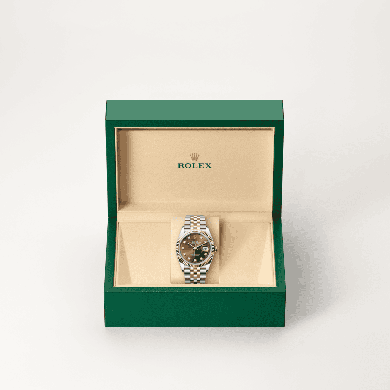 rolex Datejust em Rolesor Everose – combinação de aço Oystersteel e ouro Everose, m126231-0053 - Danglar