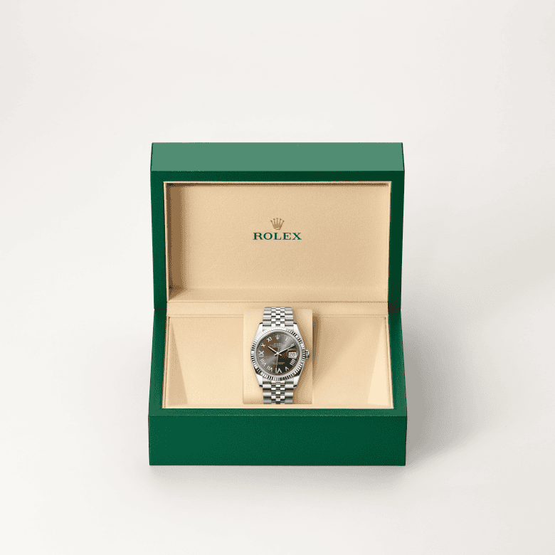rolex Datejust em Rolesor branco – combinação de aço Oystersteel e ouro branco, m126234-0071 - Danglar