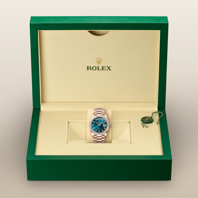 rolex Day-Date em Ouro Everose 18 quilates, m128395tbr-0032 - Danglar