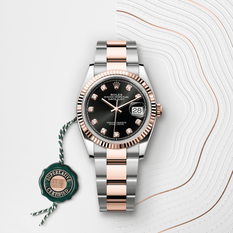 rolex Datejust em Rolesor Everose – combinação de aço Oystersteel e ouro Everose, m126231-0020 - Danglar