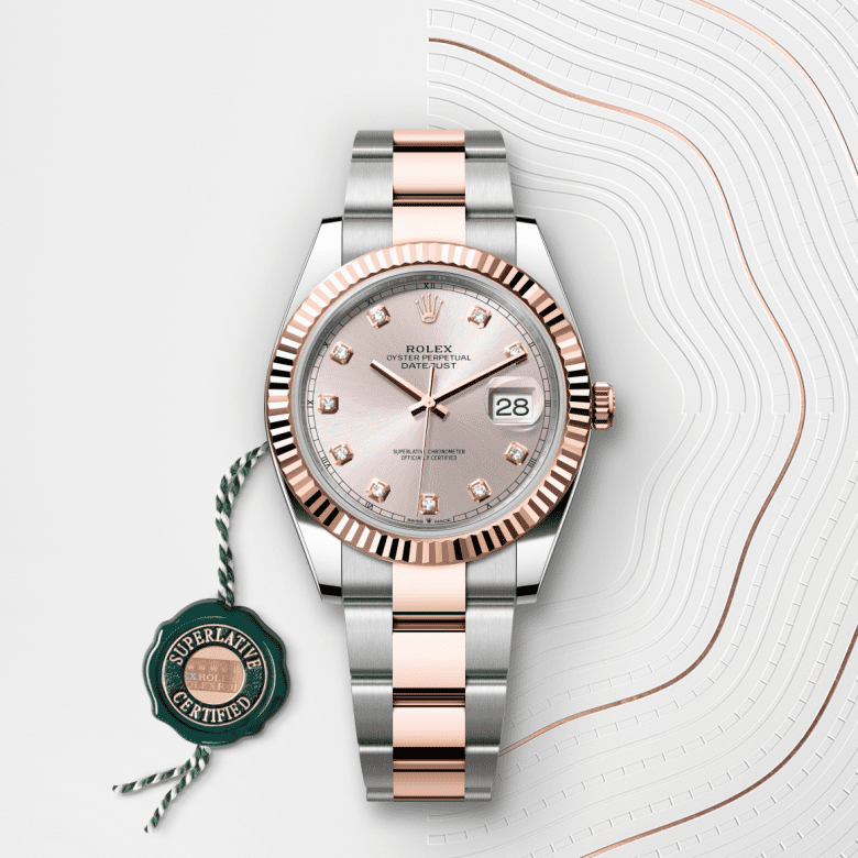 rolex Datejust em Rolesor Everose – combinação de aço Oystersteel e ouro Everose, m126331-0007 - Danglar