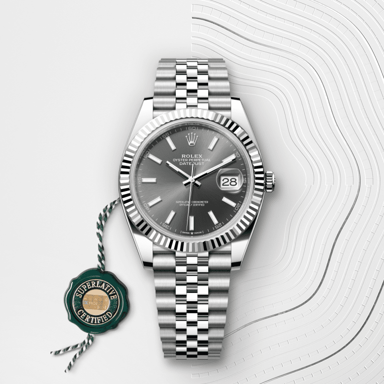 rolex Datejust em Rolesor branco – combinação de aço Oystersteel e ouro branco, m126334-0014 - Danglar