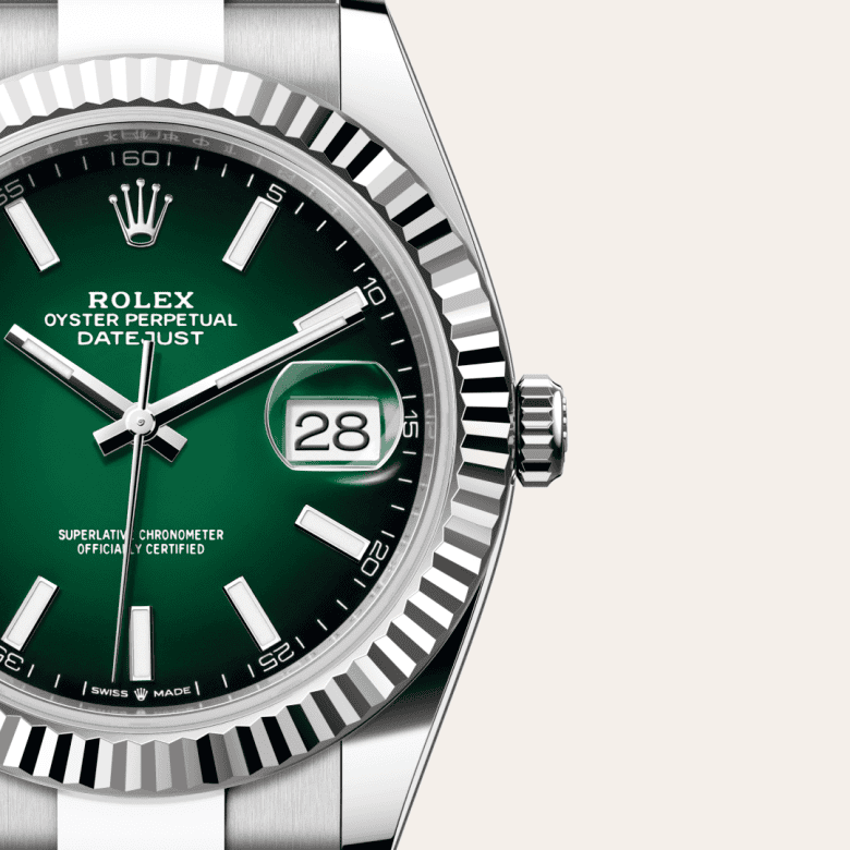 rolex Datejust em Rolesor branco – combinação de aço Oystersteel e ouro branco, m126334-0033 - Danglar