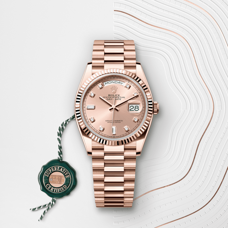 rolex Day-Date em Ouro Everose 18 quilates, m128235-0009 - Danglar