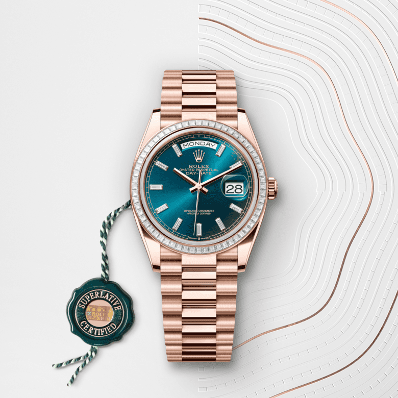 rolex Day-Date em Ouro Everose 18 quilates, m128395tbr-0032 - Danglar