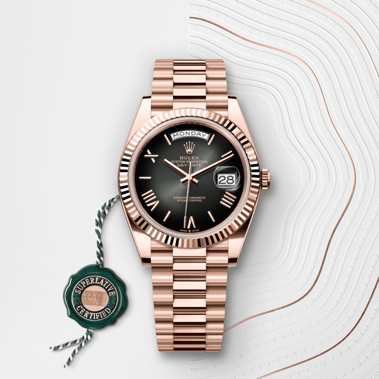 rolex Day-Date em Ouro Everose 18 quilates, m228235-0055 - Danglar