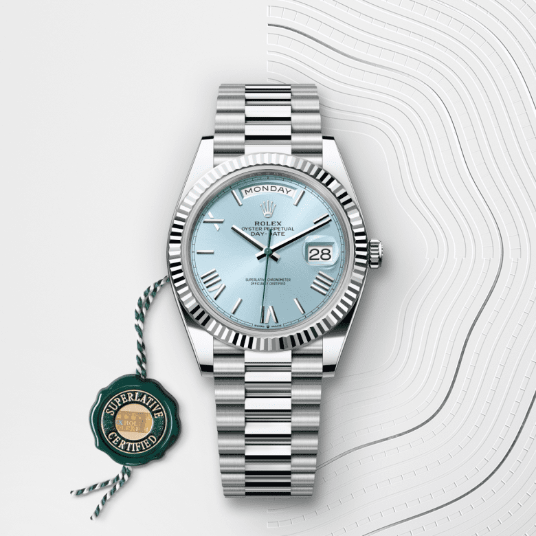 rolex Day-Date em Platina, m228236-0012 - Danglar