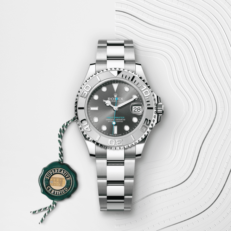 rolex Yacht-Master em Rolesium – combinação de aço Oystersteel e platina, m268622-0002 - Danglar