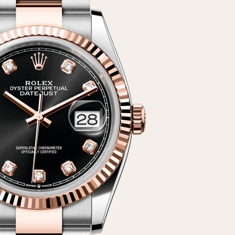 rolex Datejust em Rolesor Everose – combinação de aço Oystersteel e ouro Everose, m126231-0020 - Danglar