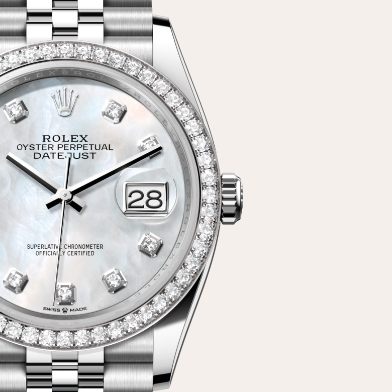 rolex Datejust em Rolesor branco – combinação de aço Oystersteel e ouro branco, m126284rbr-0011 - Danglar