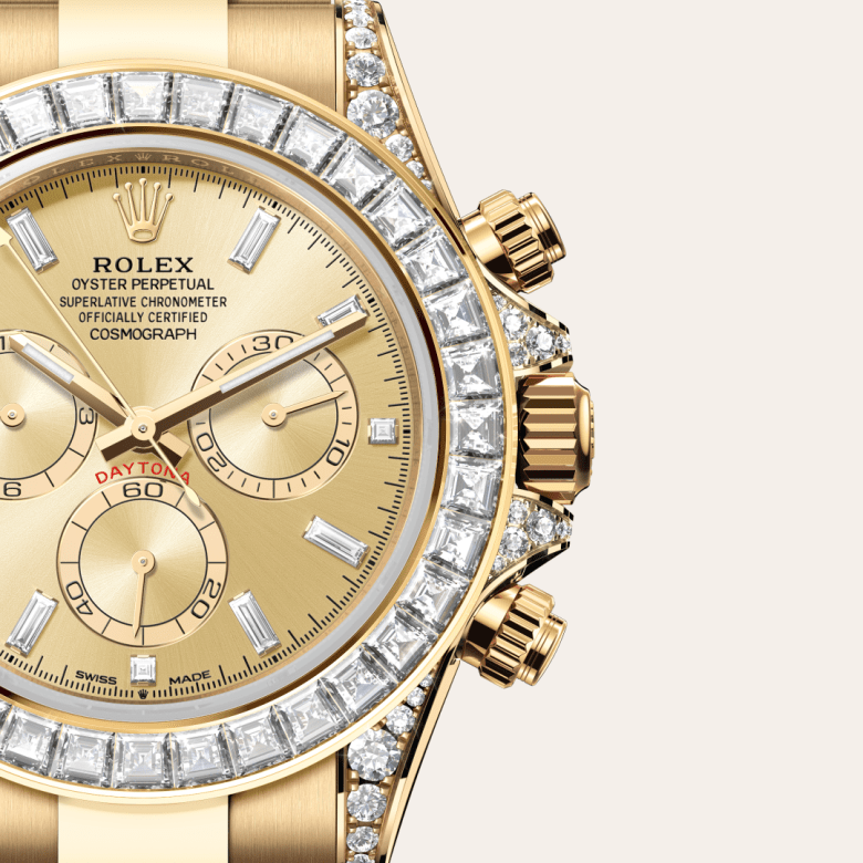 rolex Cosmograph Daytona em Ouro amarelo 18 quilates com asas cravejadas de diamantes, m126598tbr-0001 - Danglar