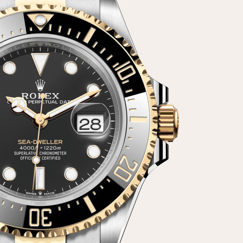 rolex Sea-Dweller em Rolesor amarelo – combinação de aço Oystersteel e ouro amarelo, m126603-0001 - Danglar