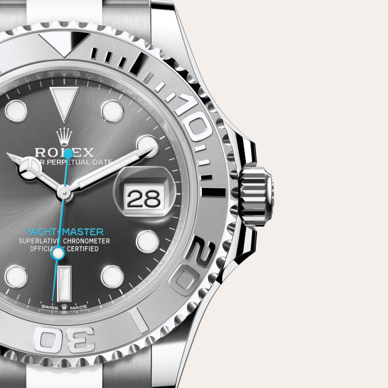 rolex Yacht-Master em Rolesium – combinação de aço Oystersteel e platina, m126622-0001 - Danglar