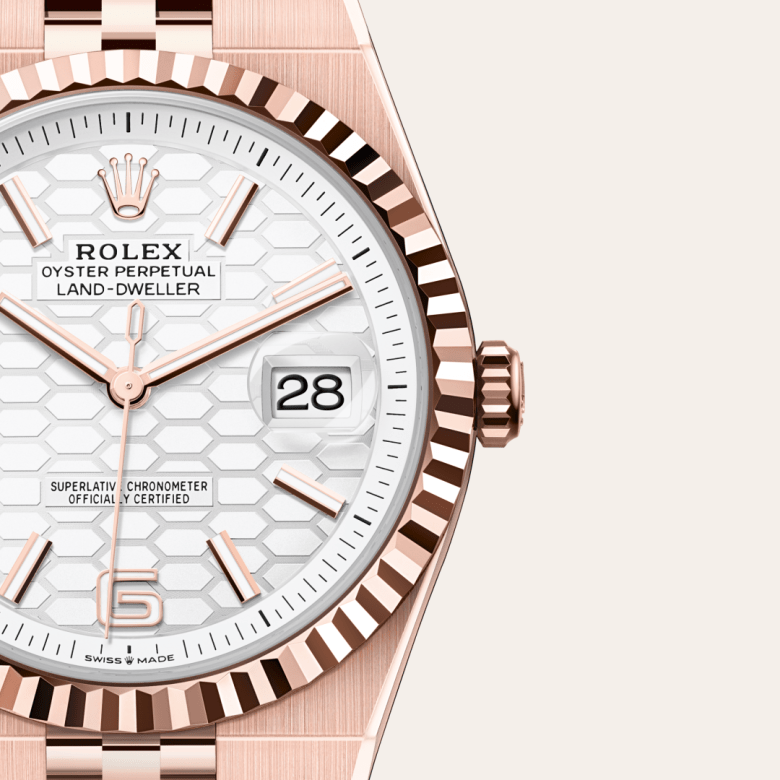 rolex Land-Dweller em Ouro Everose 18 quilates, m127335-0001 - Danglar