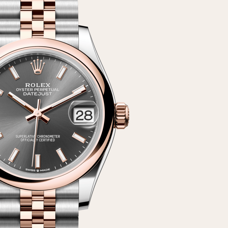 rolex Datejust em Rolesor Everose – combinação de aço Oystersteel e ouro Everose, m278241-0018 - Danglar