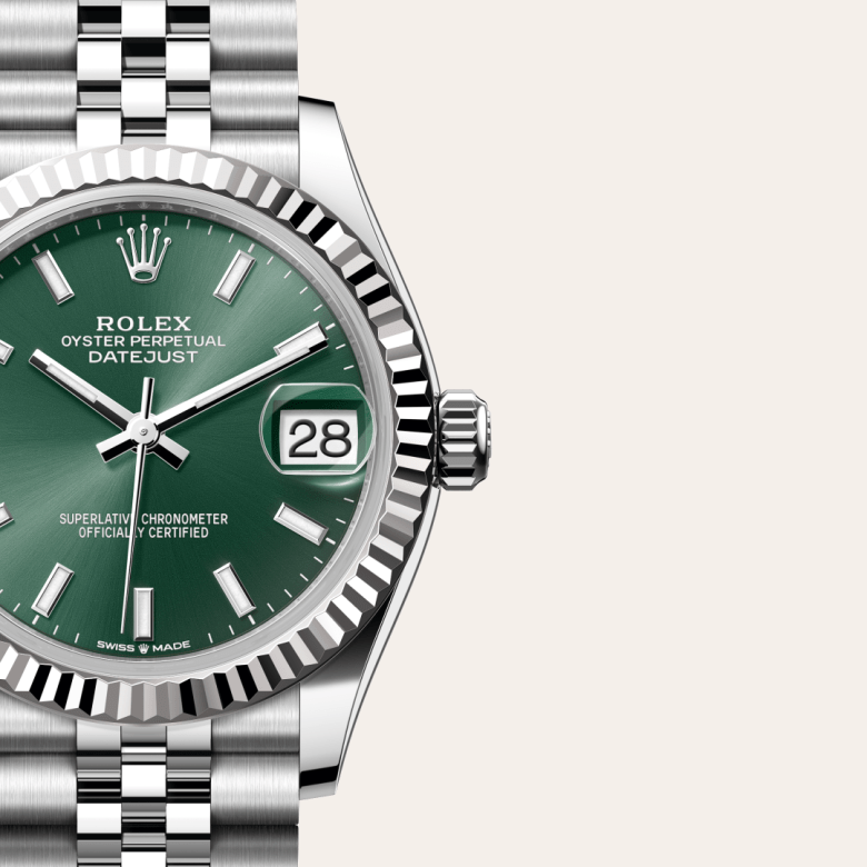 rolex Datejust em Rolesor branco – combinação de aço Oystersteel e ouro branco, m278274-0018 - Danglar