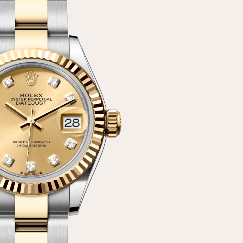 rolex Lady-Datejust em Rolesor amarelo – combinação de aço Oystersteel e ouro amarelo, m279173-0012 - Danglar