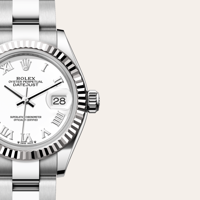 rolex Lady-Datejust em Rolesor branco – combinação de aço Oystersteel e ouro branco, m279174-0020 - Danglar