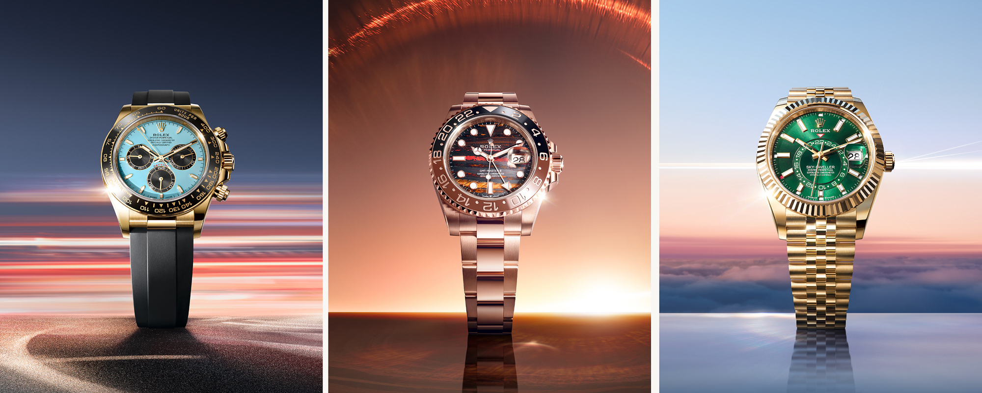 Mostradores Rolex exclusivos de 2025 – Daytona, GMT‑Master II, Sky‑Dweller na Danglar